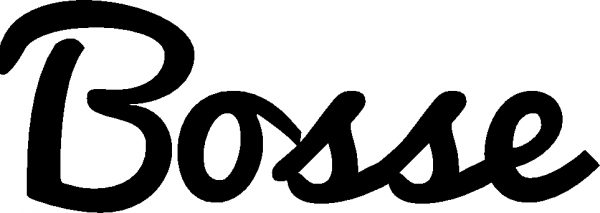 Bosse - Schriftzug aus Eichenholz