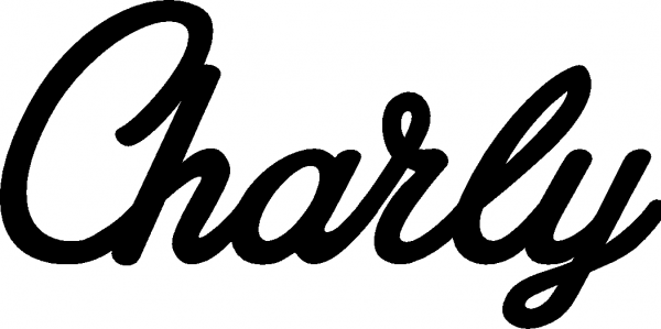 Charly - Schriftzug aus Eichenholz