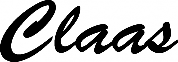 Claas - Schriftzug aus Eichenholz