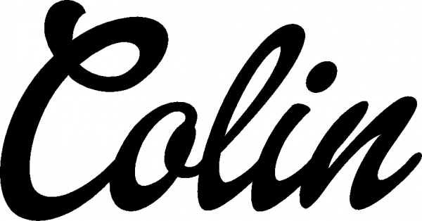 Colin - Schriftzug aus Eichenholz