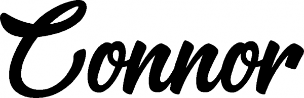 Connor - Schriftzug aus Eichenholz