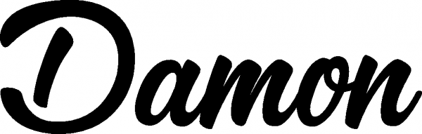 Damon - Schriftzug aus Eichenholz