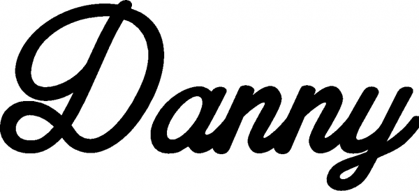 Danny - Schriftzug aus Eichenholz