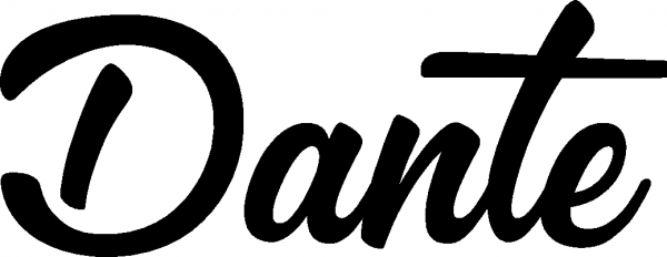 Dante - Schriftzug aus Eichenholz