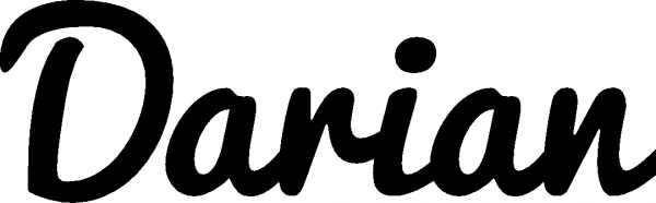 Darian - Schriftzug aus Eichenholz