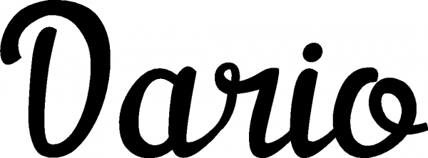 Dario - Schriftzug aus Eichenholz