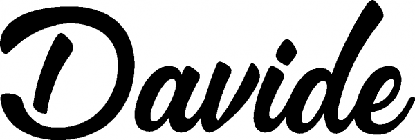 Davide - Schriftzug aus Eichenholz
