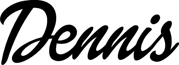 Dennis - Schriftzug aus Eichenholz