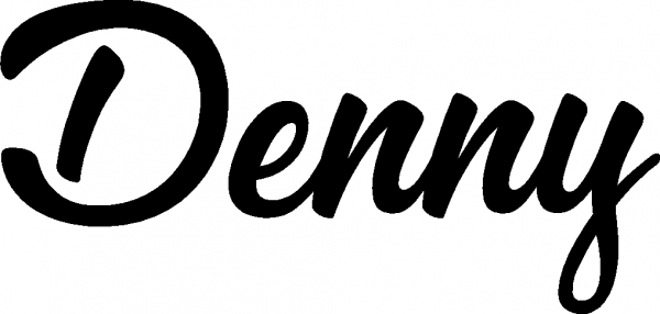 Denny - Schriftzug aus Eichenholz
