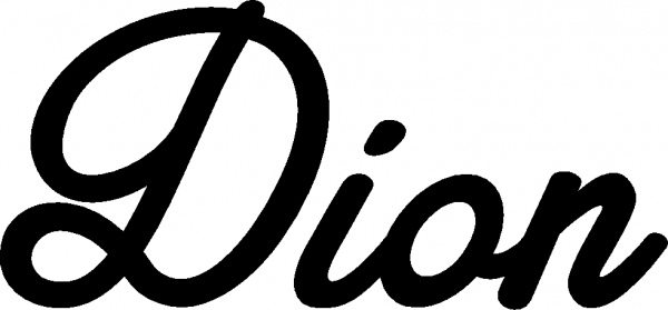 Dion - Schriftzug aus Eichenholz