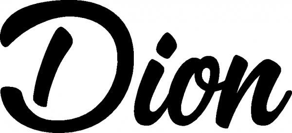 Dion - Schriftzug aus Eichenholz