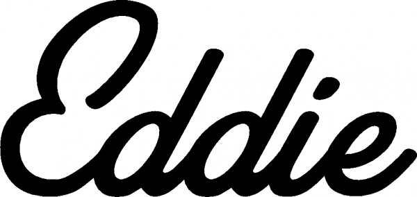 Eddie - Schriftzug aus Eichenholz