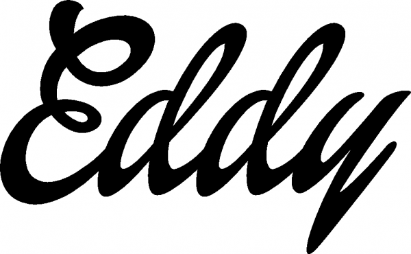 Eddy - Schriftzug aus Eichenholz