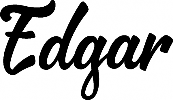 Edgar - Schriftzug aus Eichenholz