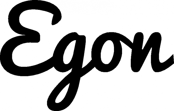 Egon - Schriftzug aus Eichenholz