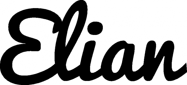 Elian - Schriftzug aus Eichenholz