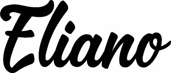 Eliano - Schriftzug aus Eichenholz