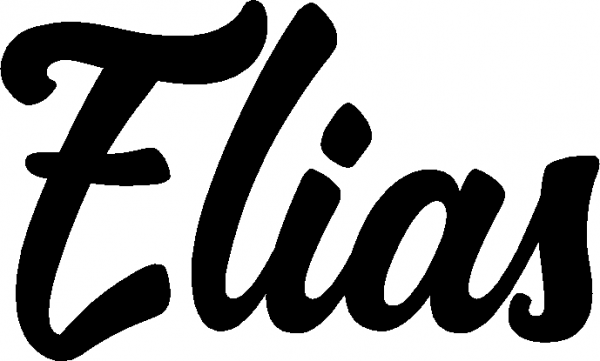 Elias - Schriftzug aus Eichenholz