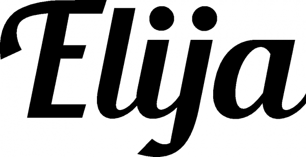 Elija - Schriftzug aus Eichenholz