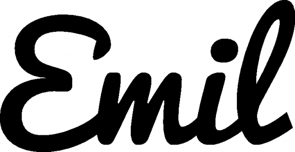 Emil - Schriftzug aus Eichenholz