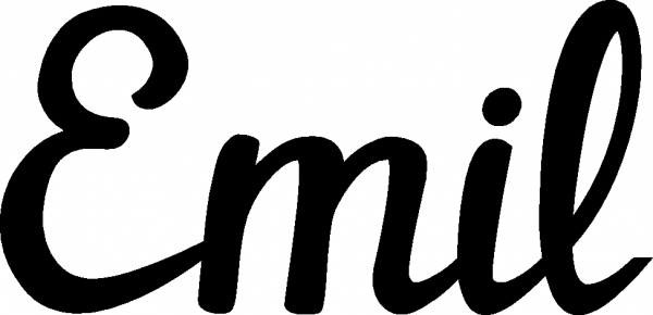 Emil - Schriftzug aus Eichenholz