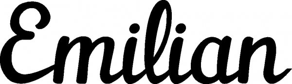 Emilian - Schriftzug aus Eichenholz