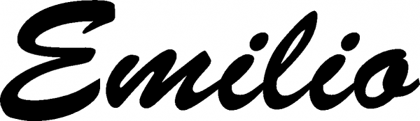 Emilio - Schriftzug aus Eichenholz