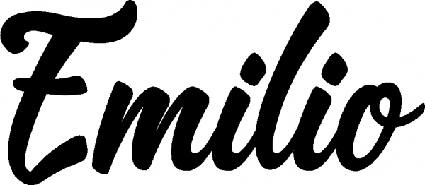 Emilio - Schriftzug aus Eichenholz