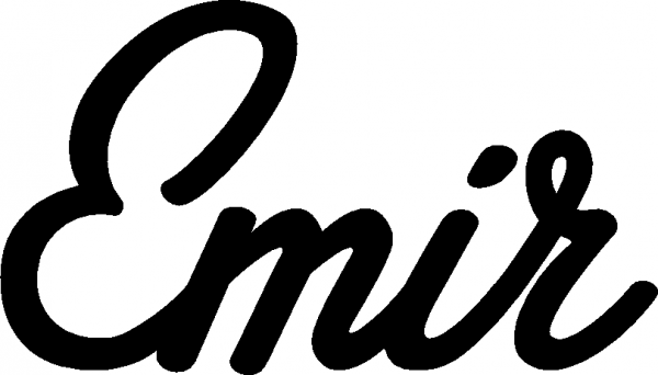 Emir - Schriftzug aus Eichenholz