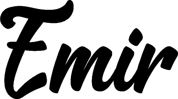 Emir - Schriftzug aus Eichenholz