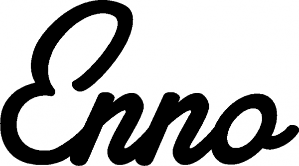 Enno - Schriftzug aus Eichenholz