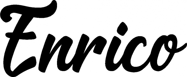 Enrico - Schriftzug aus Eichenholz