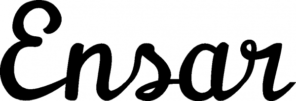 Ensar - Schriftzug aus Eichenholz