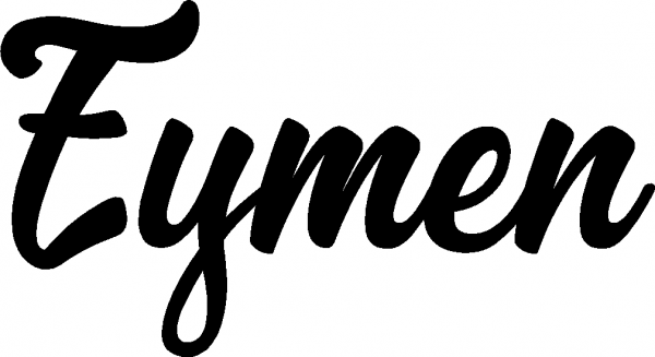 Eymen - Schriftzug aus Eichenholz
