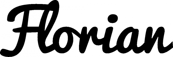 Florian - Schriftzug aus Eichenholz