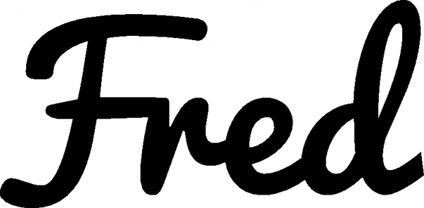 Fred - Schriftzug aus Eichenholz