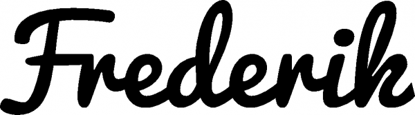 Frederik - Schriftzug aus Eichenholz