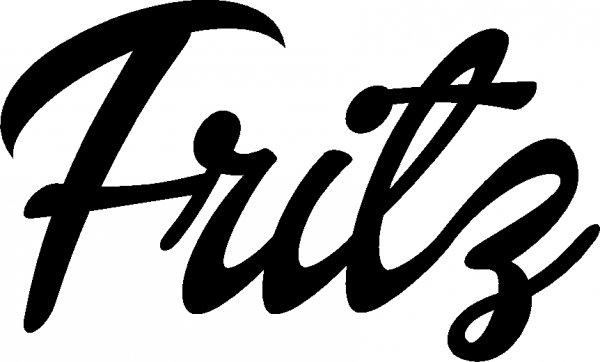 Fritz - Schriftzug aus Eichenholz