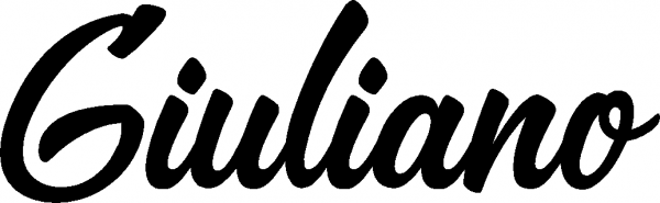 Giuliano - Schriftzug aus Eichenholz