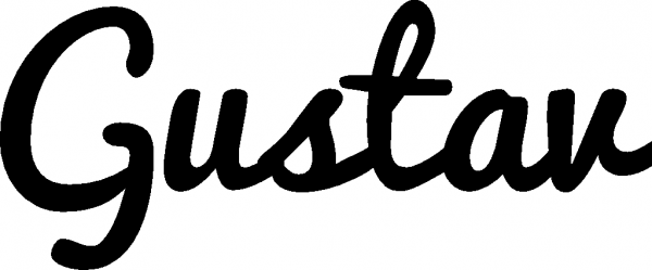 Gustav - Schriftzug aus Eichenholz