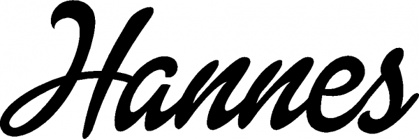 Hannes - Schriftzug aus Eichenholz