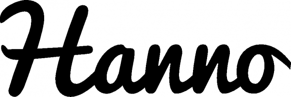 Hanno - Schriftzug aus Eichenholz