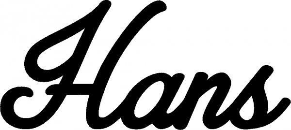 Hans - Schriftzug aus Eichenholz