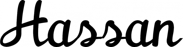 Hassan - Schriftzug aus Eichenholz