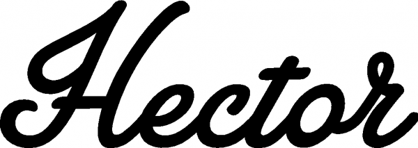 Hector - Schriftzug aus Eichenholz