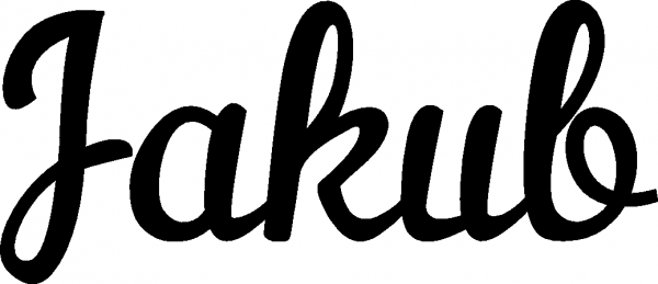 Jakub - Schriftzug aus Eichenholz