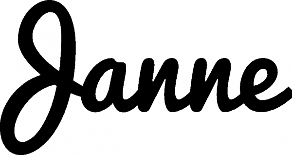 Janne - Schriftzug aus Eichenholz