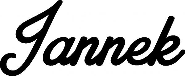 Jannek - Schriftzug aus Eichenholz
