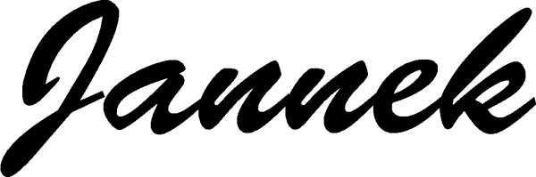 Jannek - Schriftzug aus Eichenholz
