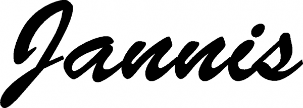 Jannis - Schriftzug aus Eichenholz